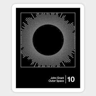 John Grant - Outer Space / Minimalist Style Graphic Artwork Design Sticker